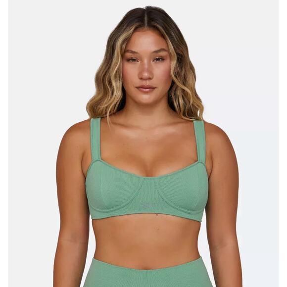 Set Active Scuptflex Contour Bra in Liberty Green Bustier Sports Bra Top Size XL - Picture 1 of 6